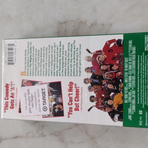 The Mighty Ducks VHS movie. - Picture 2 of 4